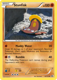 Stunfisk 83/113 Uncommon card from Legendary Treasures
