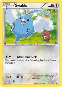 Swablu 103/113 Common card from Legendary Treasures