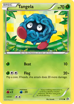 Tangela 1/113 Common card from Legendary Treasures