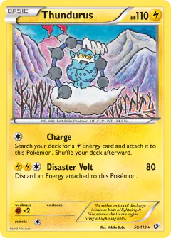 Thundurus 50/113 Rare Holo card from Legendary Treasures