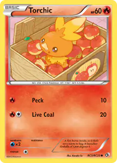 Torchic RC5/RC25 Common card from Legendary Treasures
