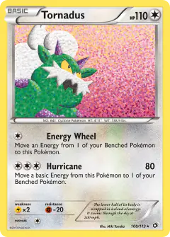 Tornadus 108/113 Rare Holo card from Legendary Treasures