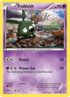 Trubbish 67/113 Common card from Legendary Treasures