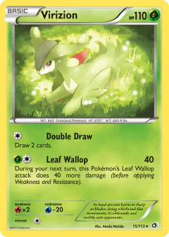 Virizion 15/113 Rare Holo card from Legendary Treasures