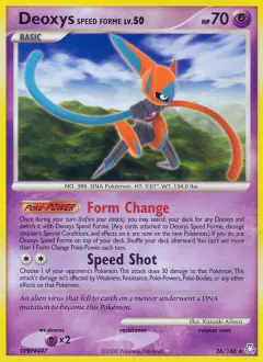 Deoxys Speed Forme 26/146 Rare card from Legends Awakened
