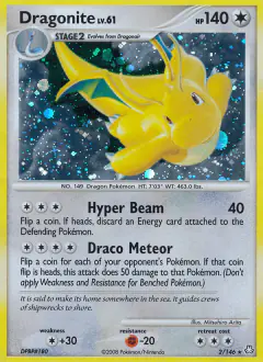 Dragonite 2/146 Rare Holo card from Legends Awakened