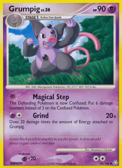 Grumpig 56/146 Uncommon card from Legends Awakened