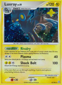 Luxray 8/146 Rare Holo card from Legends Awakened
