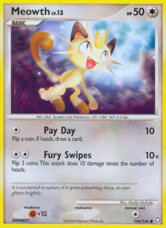 Meowth 106/146 Common card from Legends Awakened