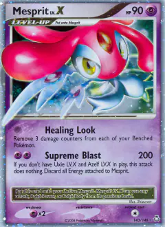 Mesprit LV.X 143/146 Rare Holo LV.X card from Legends Awakened
