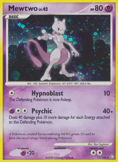 Mewtwo 11/146 Rare Holo card from Legends Awakened