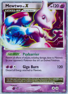 Mewtwo LV.X 144/146 Rare Holo LV.X card from Legends Awakened