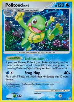 Politoed 12/146 Rare Holo card from Legends Awakened