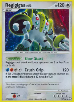 Regigigas 15/146 Rare Holo card from Legends Awakened