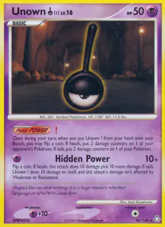 Unown [!] 42/146 Rare card from Legends Awakened
