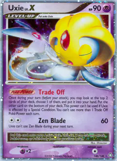 Uxie LV.X 146/146 Rare Holo LV.X card from Legends Awakened