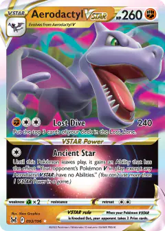 Aerodactyl VSTAR 093/196 Rare Holo VSTAR card from Lost Origin
