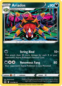 Ariados 113/196 Rare card from Lost Origin