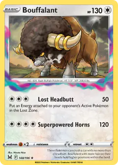 Bouffalant 148/196 Rare card from Lost Origin