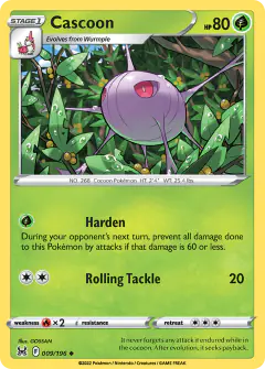 Cascoon 009/196 Uncommon card from Lost Origin