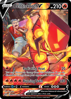 Centiskorch V TG14/TG30 Rare Holo V card from Lost Origin