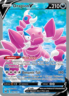 Drapion V 182/196 Rare Ultra card from Lost Origin