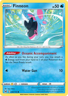 Finneon 040/196 Common card from Lost Origin