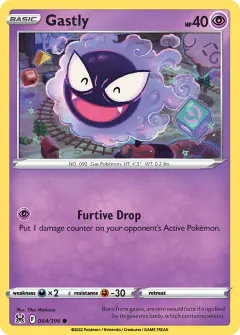 Gastly 064/196 Common card from Lost Origin