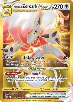 Hisuian Zoroark VSTAR 213/196 Rare Secret card from Lost Origin