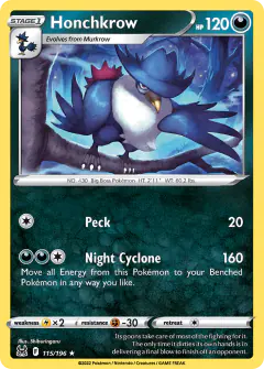 Honchkrow 115/196 Rare card from Lost Origin