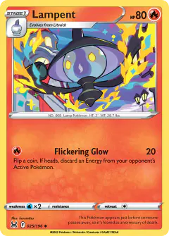 Lampent 025/196 Uncommon card from Lost Origin