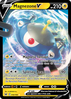 Magnezone V 056/196 Rare Holo V card from Lost Origin