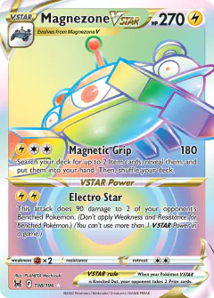 Magnezone VSTAR 198/196 Rare Rainbow card from Lost Origin
