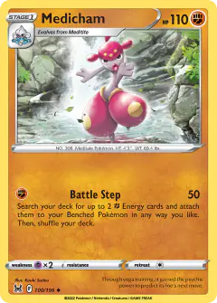 Medicham 100/196 Uncommon card from Lost Origin