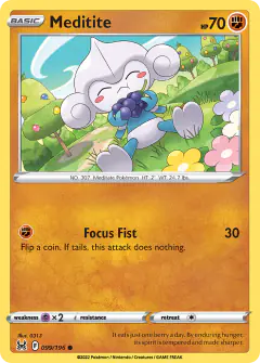 Meditite 099/196 Common card from Lost Origin