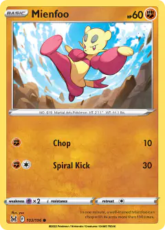 Mienfoo 103/196 Common card from Lost Origin
