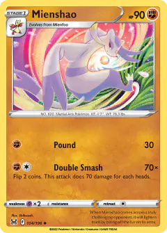 Mienshao 104/196 Uncommon card from Lost Origin