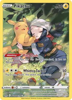 Pikachu TG05/TG30 Trainer Gallery Rare Holo card from Lost Origin