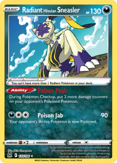 Radiant Hisuian Sneasler 123/196 Radiant Rare card from Lost Origin