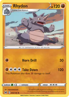 Rhydon 090/196 Uncommon card from Lost Origin