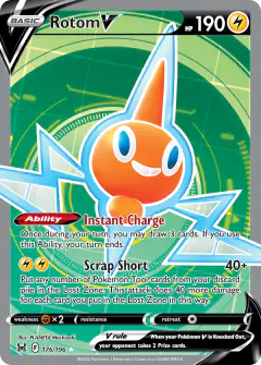 Rotom V 176/196 Rare Ultra card from Lost Origin