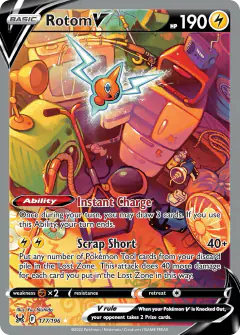 Rotom V 177/196 Rare Ultra card from Lost Origin