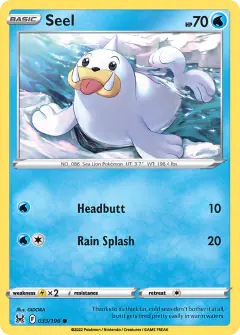Seel 033/196 Common card from Lost Origin
