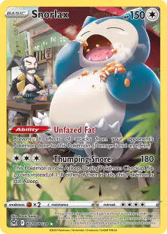 Snorlax TG10/TG30 Trainer Gallery Rare Holo card from Lost Origin