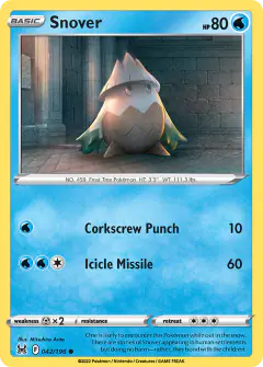 Snover 042/196 Common card from Lost Origin