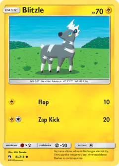 Blitzle 81/214 Common card from Lost Thunder