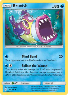 Bruxish 70/214 Common card from Lost Thunder