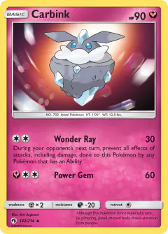Carbink 143/214 Uncommon card from Lost Thunder
