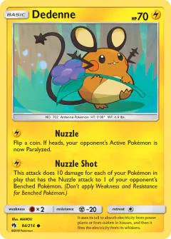 Dedenne 84/214 Common card from Lost Thunder