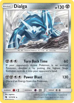 Dialga 127/214 Rare Holo card from Lost Thunder